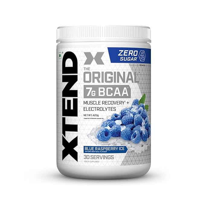 Xtend BCAA 7g - | Sugar-Free Intra Workout Supplement | 30 Servings ( Blue Respberry Ice )