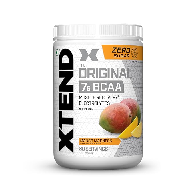Xtend BCAA 7g – | Sugar-Free Intra Workout Supplement | 30 Servings ( Mango Madness)
